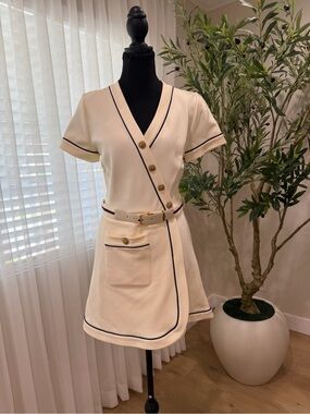 NWT - AUTHENTIC GUCCI TRIMMED JERSEY MINI DRESS